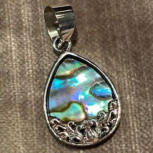 Pendant Abalone Shell 925 Sterling Silver Dainty Pendant